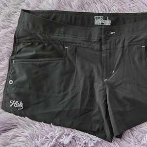 NWT 49.99 Huk Black Large Paupa Boy Shorts SPF 30 Fishing Performance Quick Dry